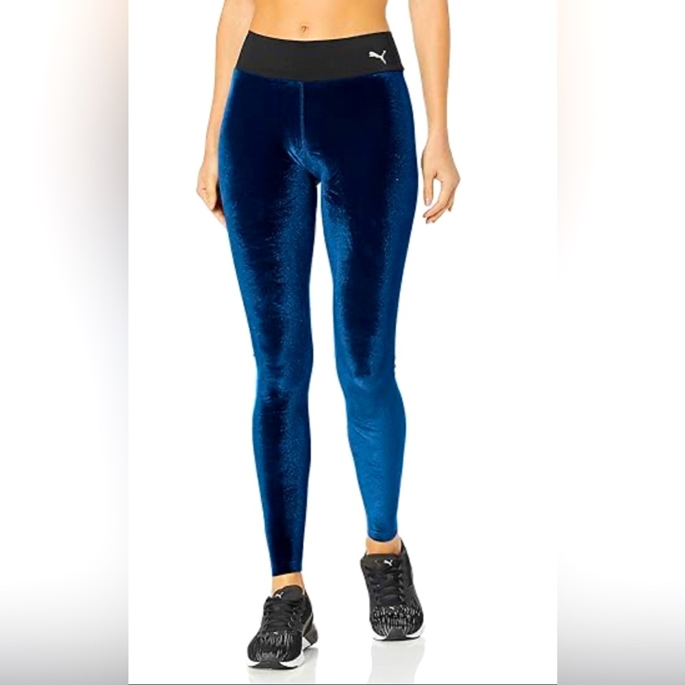 Puma high-rise velvet leggings